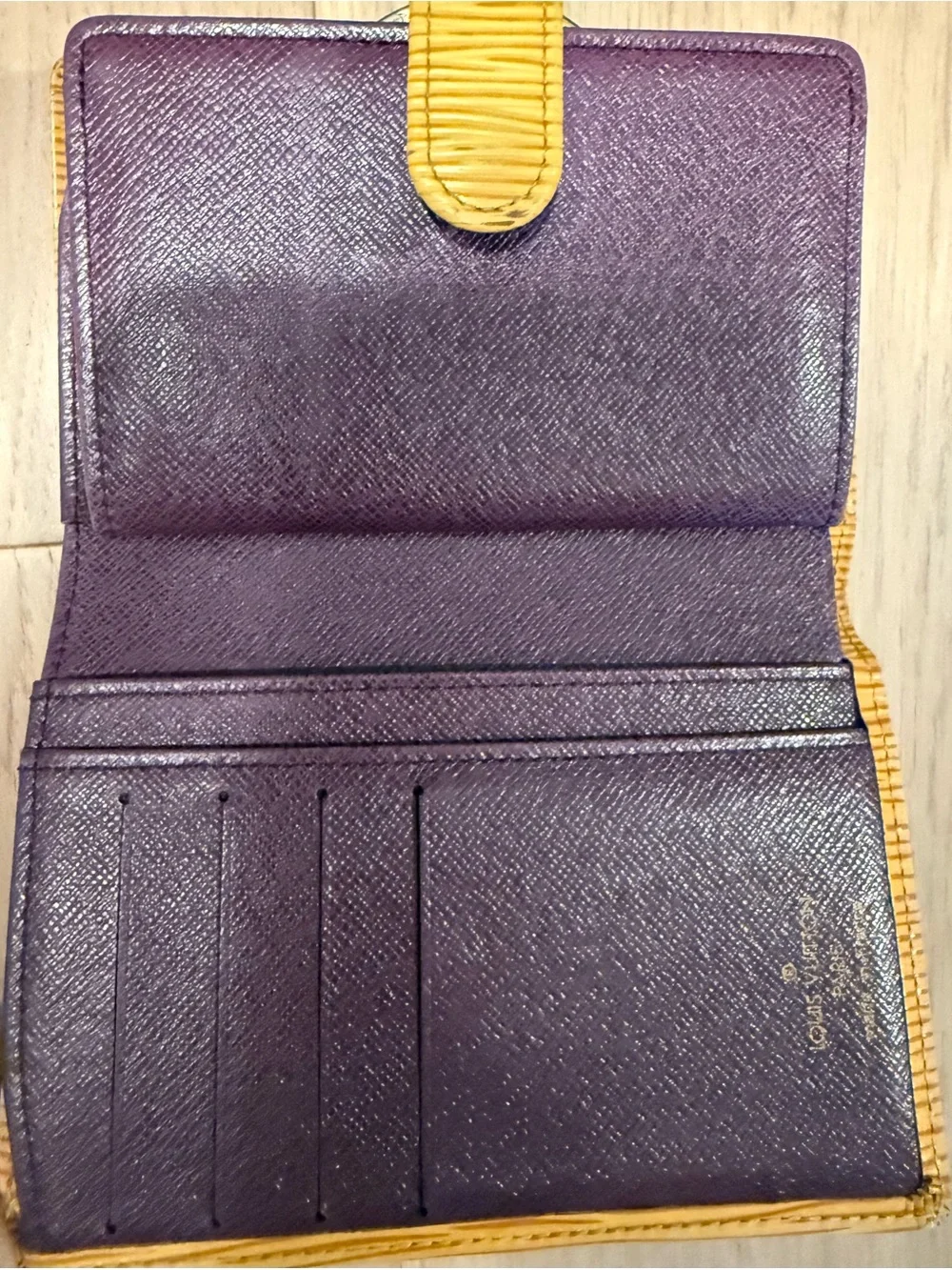 LV Yellow epi Leather Wallet